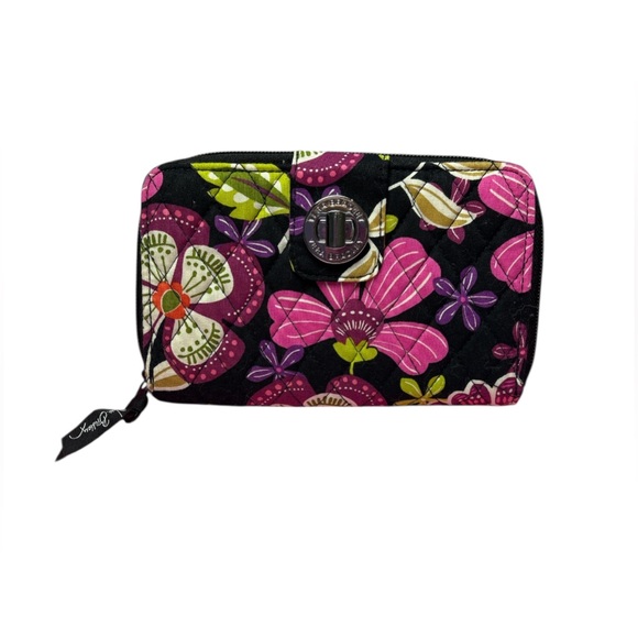 Vera Bradley Turn Lock Wallet Clutch "Pirouette Pink" Retired Pattern NWOT! - Picture 1 of 7
